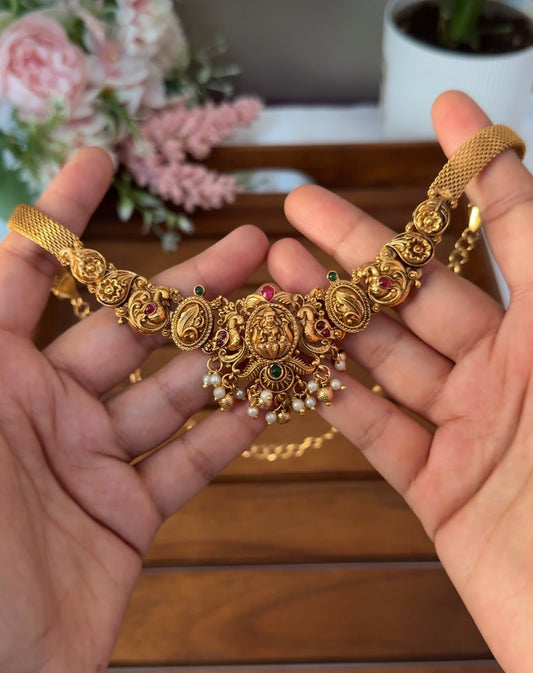 Lakshmi Peacock Floral Necklace NE165