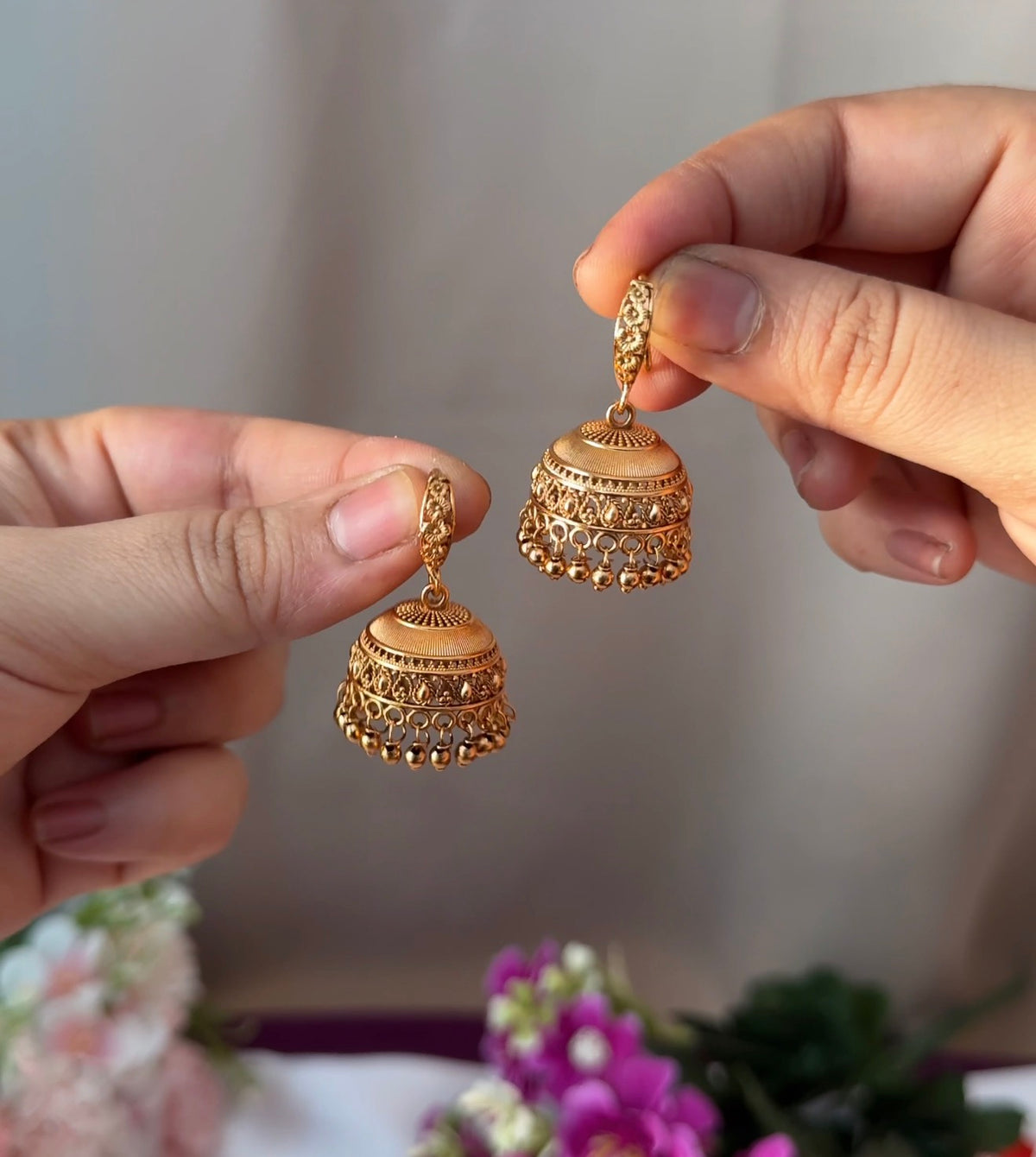 Floral Hook Jhumka Small EAR57