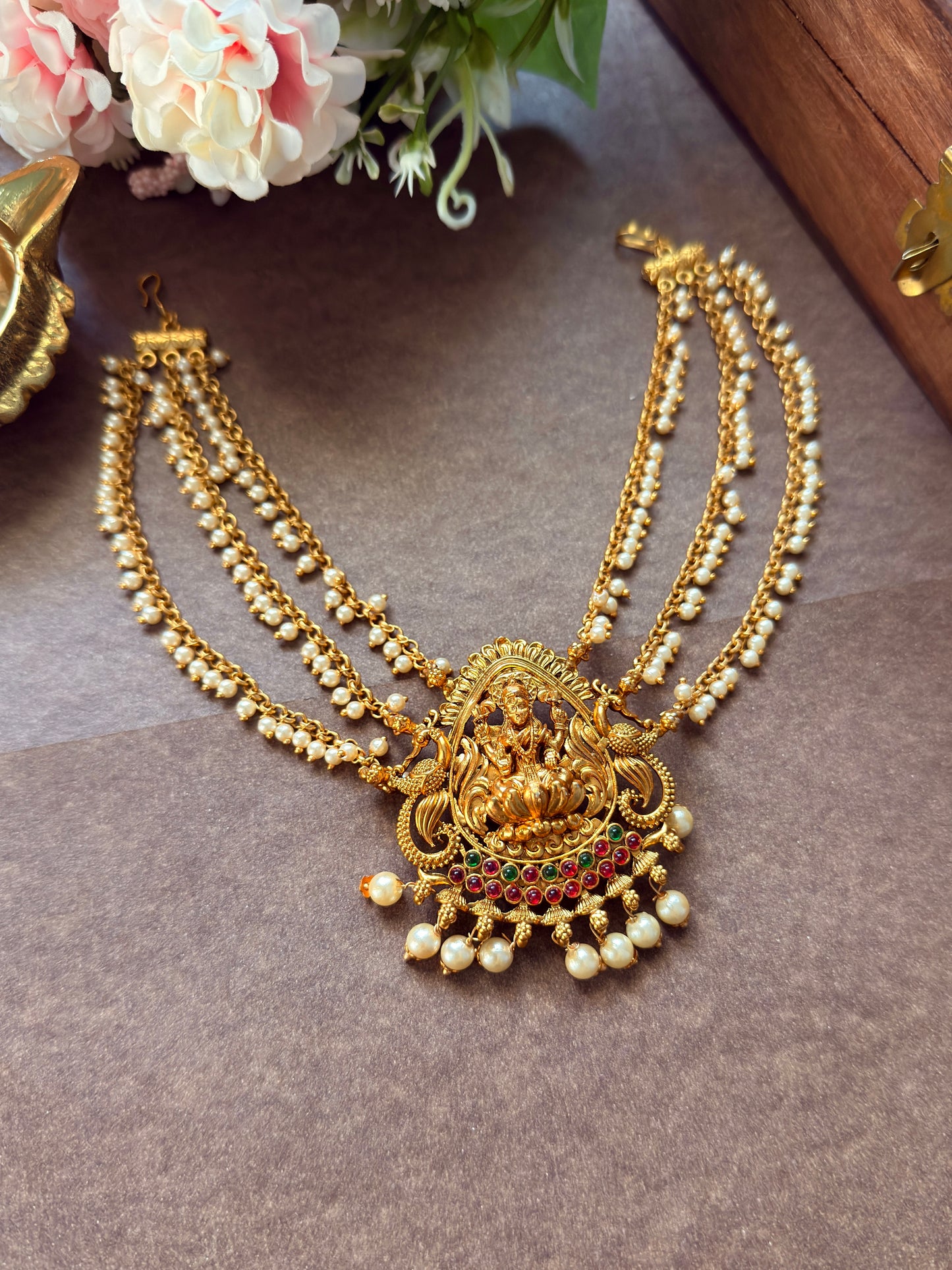 Three Layer Lakshmi Pendent Jada Billai JD02