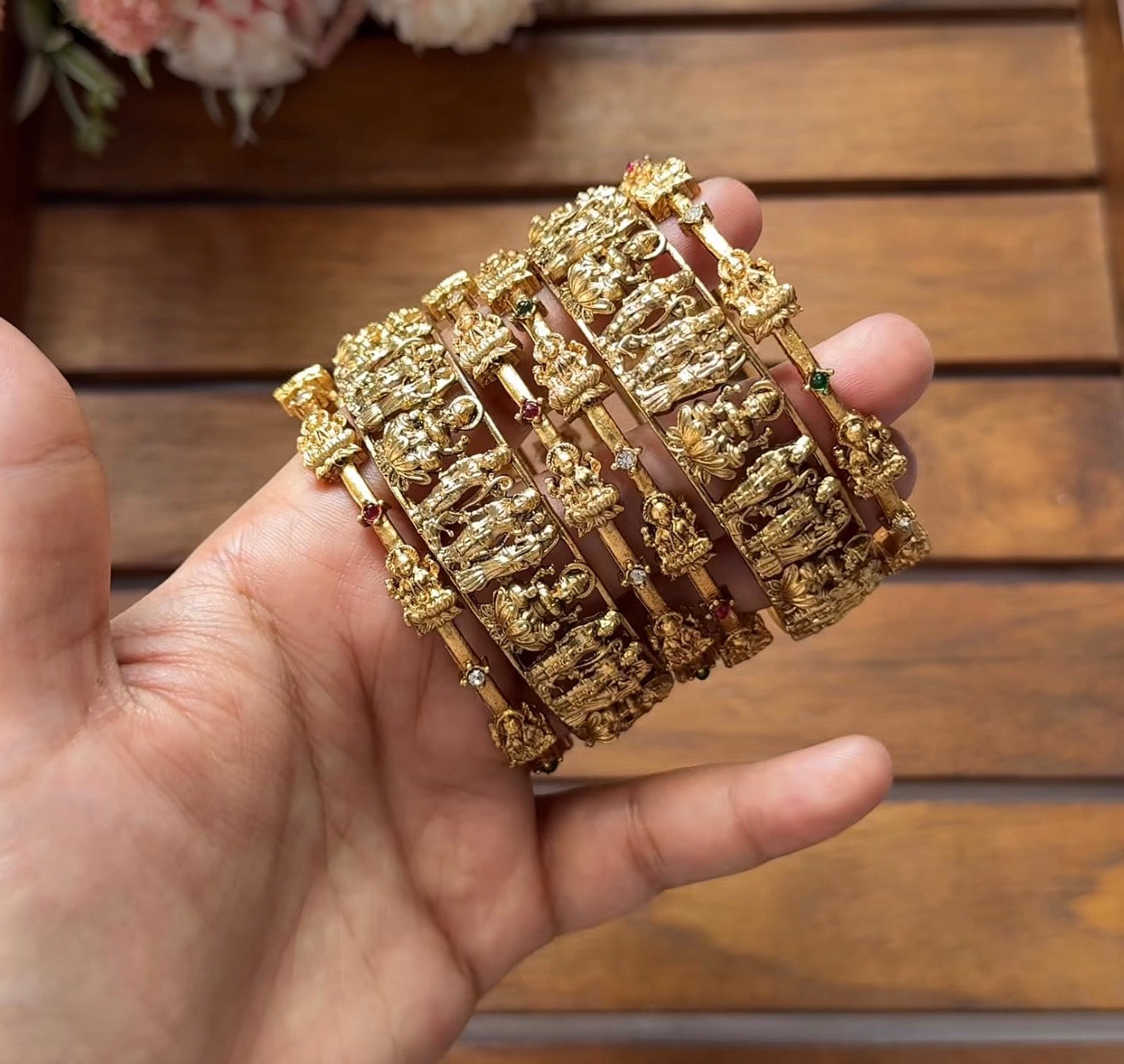 lakshmi outer bangles with ram seetha parivar middle bangles B04