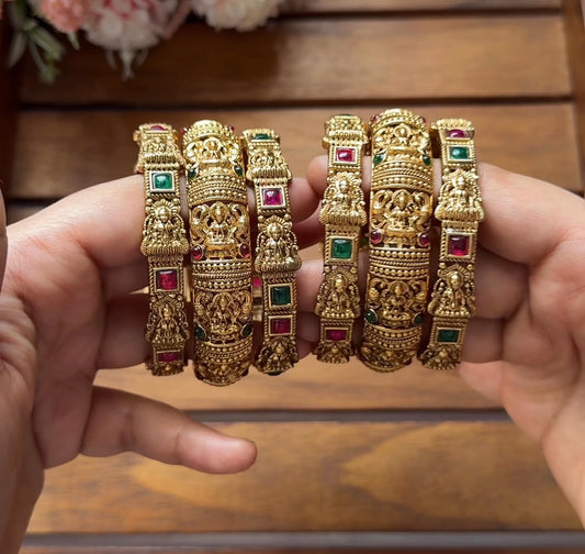 lakshmi combo bangles with outer multi stone B01