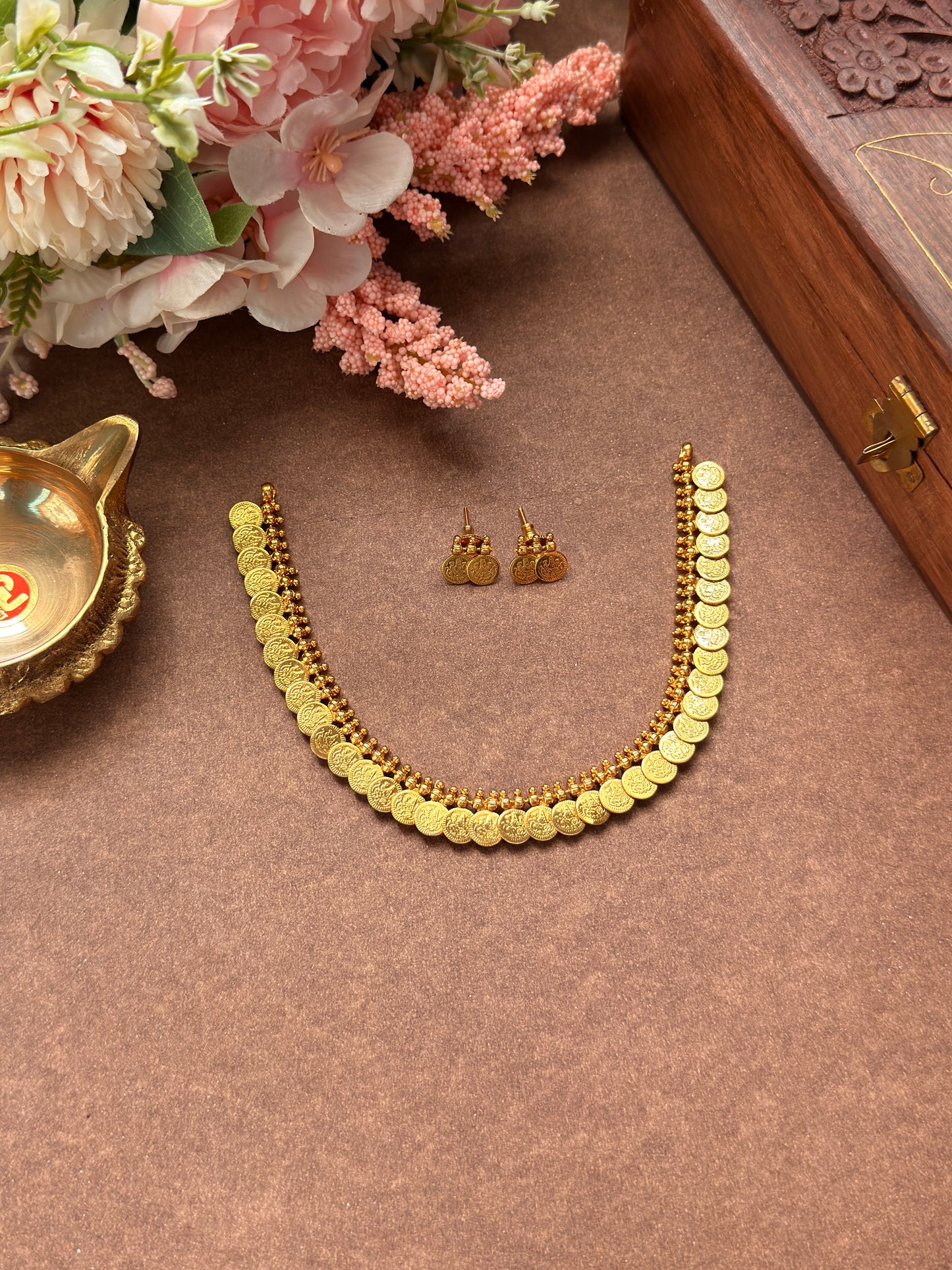 Coin necklace lakshmi NE51
