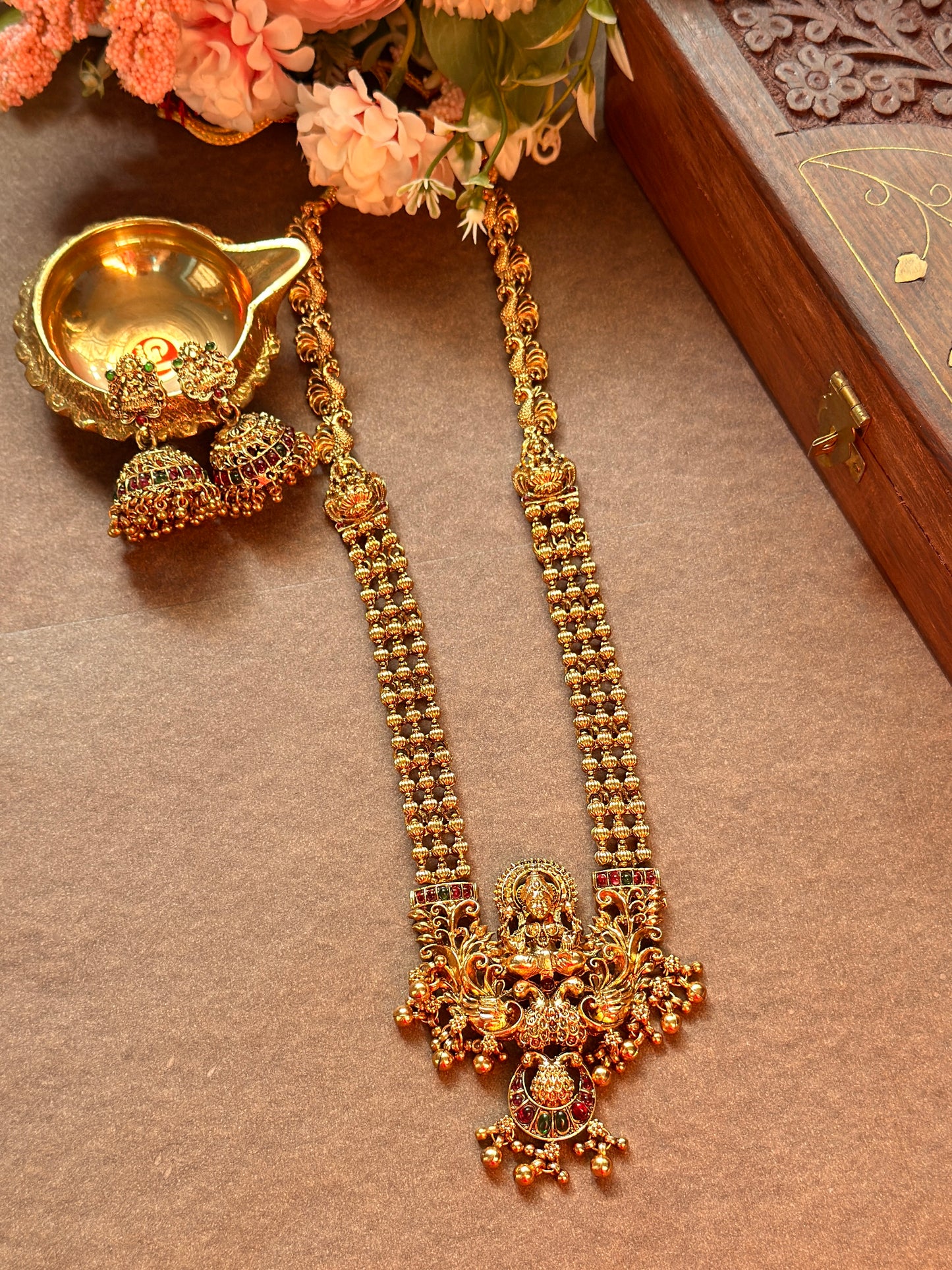 Lakshmi Peacock Long Haram L10