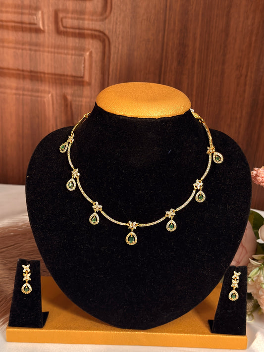 Stone hanging AD Necklace DIA25