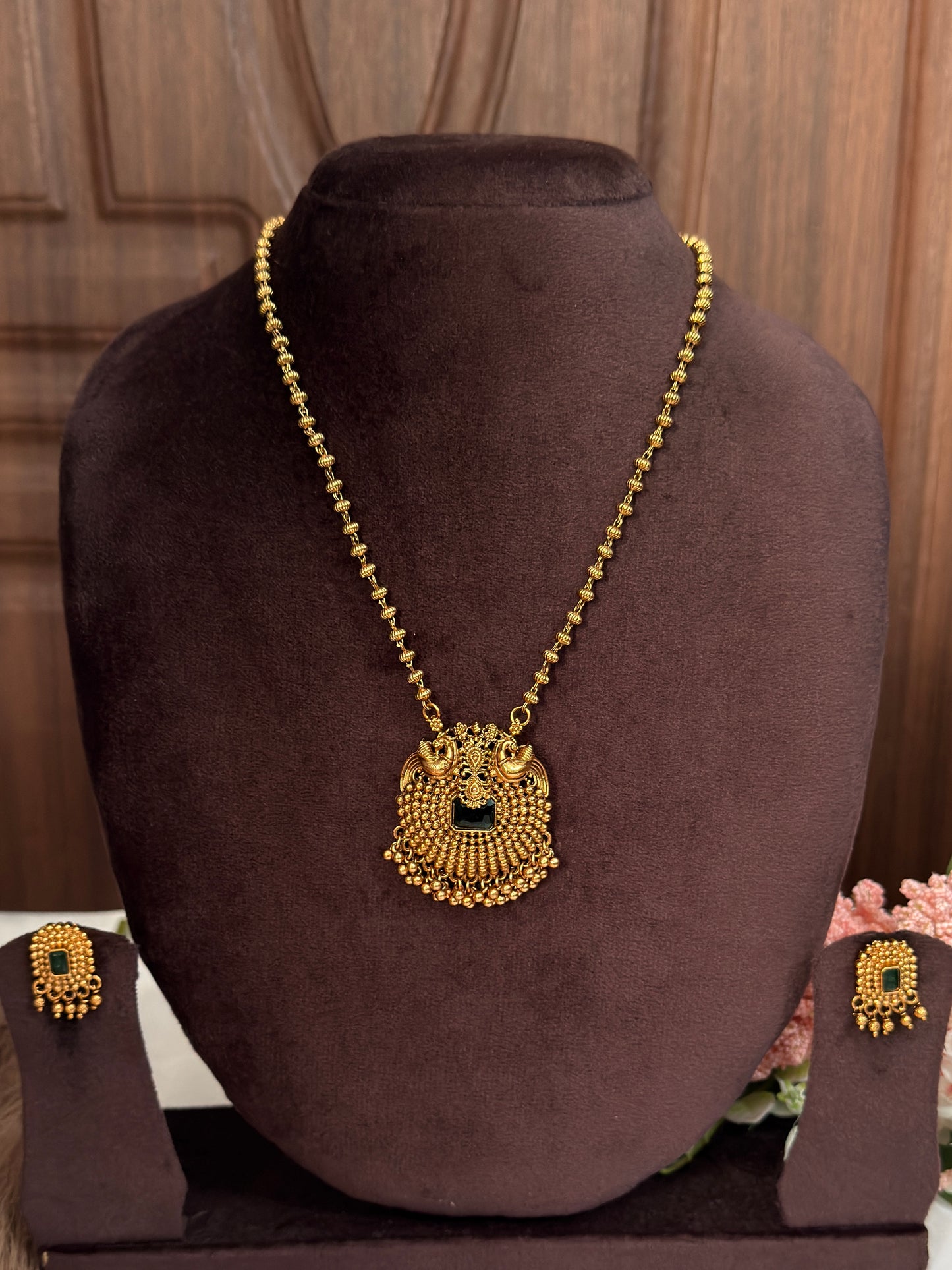 Ball Chain with Gold Beads