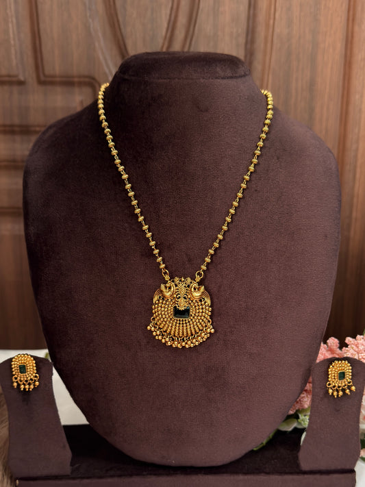 Ball Chain with Gold Beads