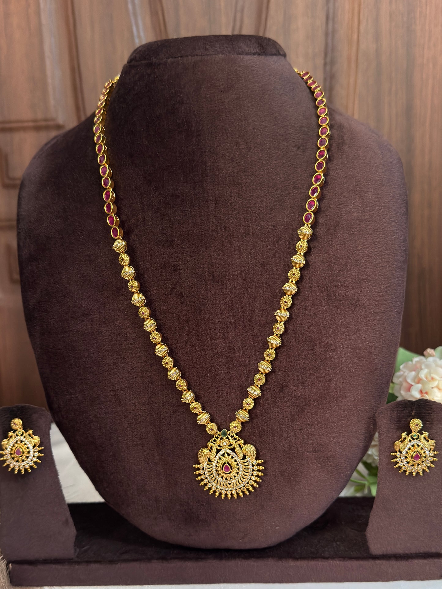 Ruby Long Necklace L54