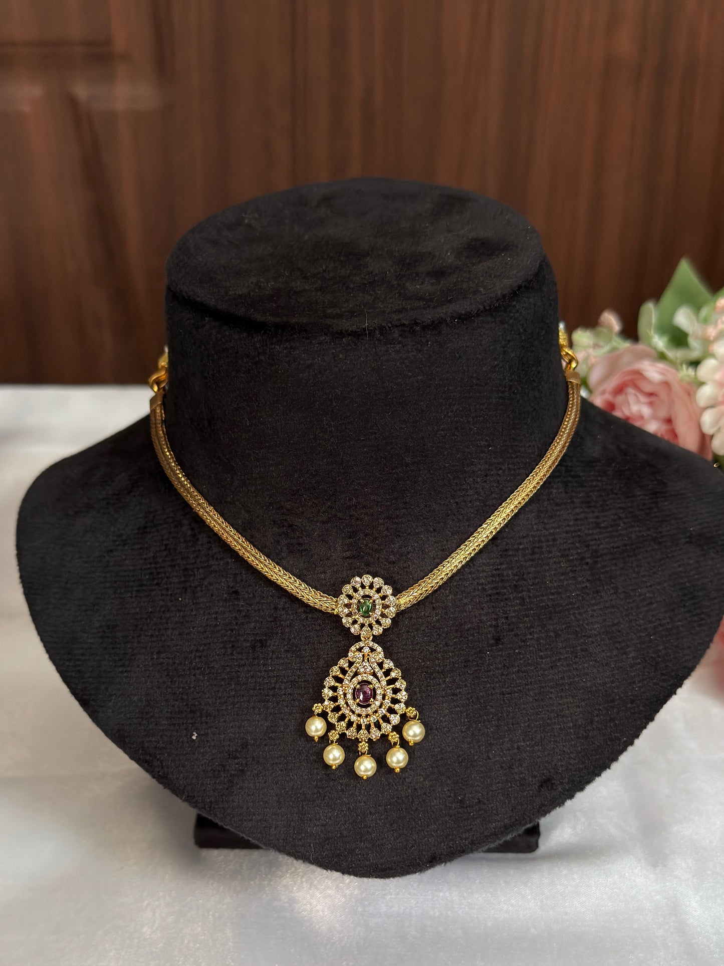 Simple AD Pearl Necklace