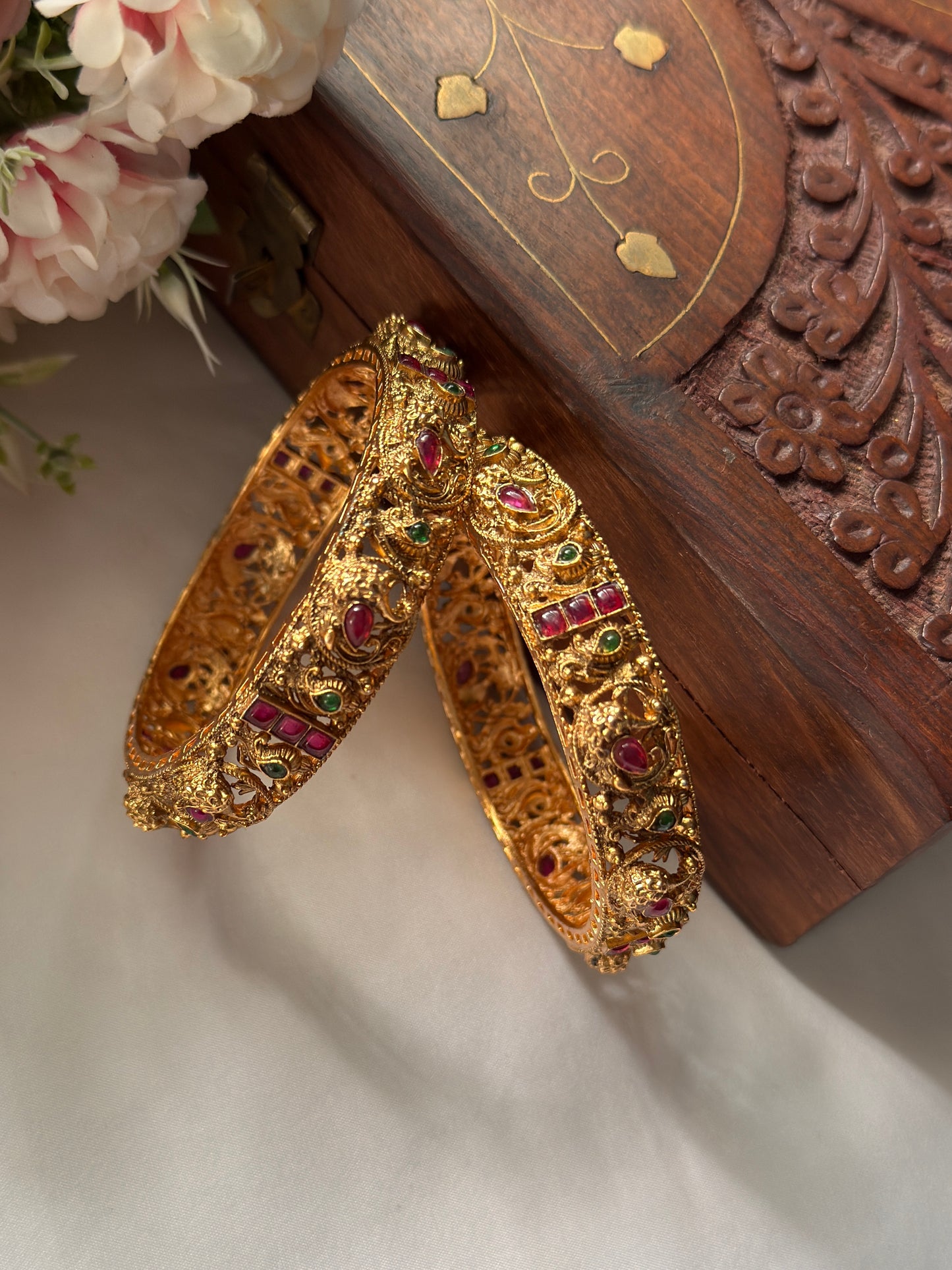 Peacock Multi Stone Bangles