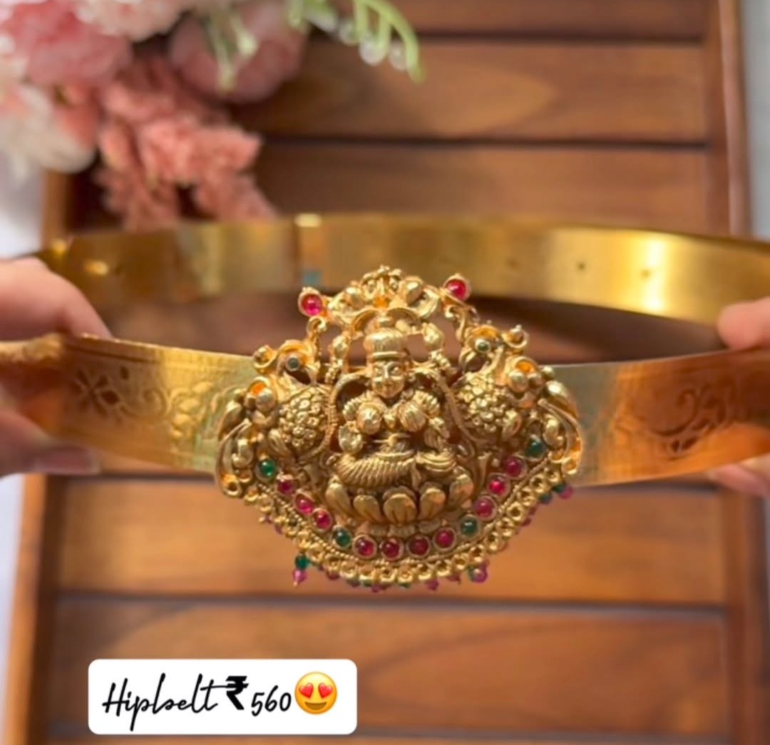 lakshmi design Red stone hip belt