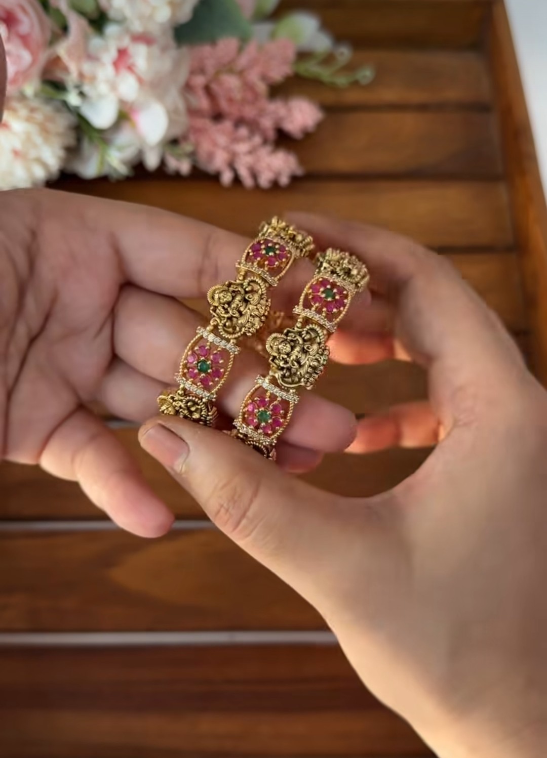 Red Stone Bangle B106