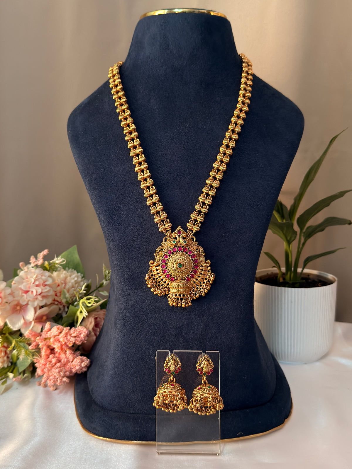 Ruby Stone Peacock Pepper Mala L97