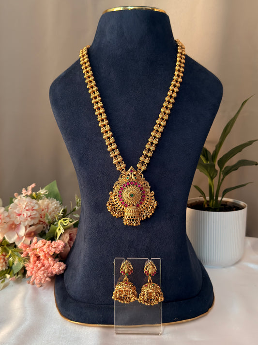 Ruby Stone Peacock Pepper Mala L97