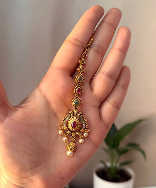 Non Idol Multi Stone Pearl Tikka TIK12