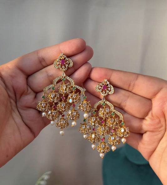 Victorian AD Stone Chandelier Earrings EAR53