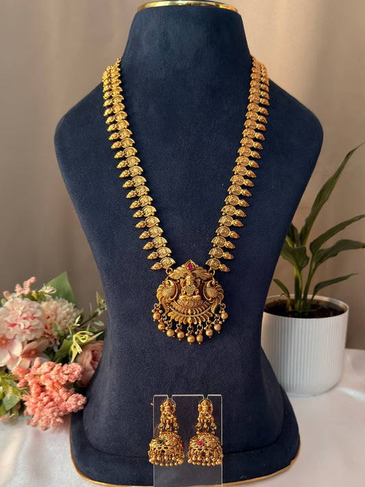 Lakshmi Mango peacock long haram L93