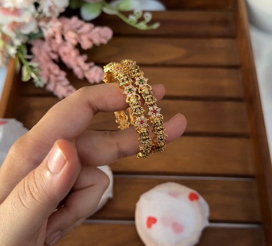 Goddess AD Multi Stone Premium Kids Bangles B80