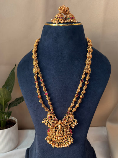 Lakshmi peacock Double Layer Long Haram L90