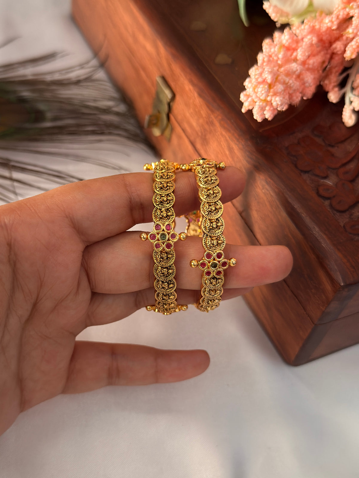 Cute Floral Coin Bangles B97