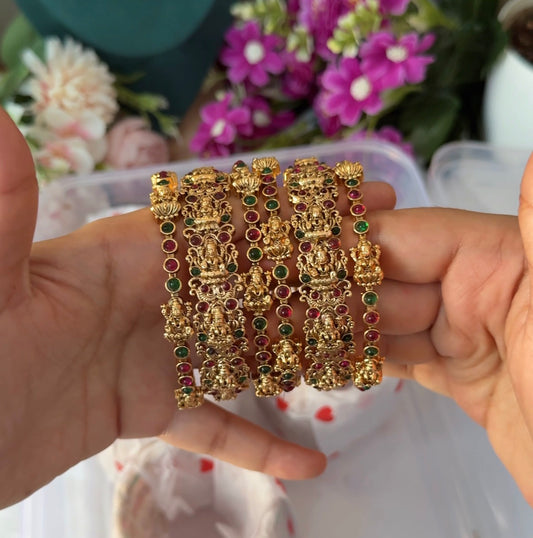 Lakshmi Devi Multi Stone Combo Bangles B86