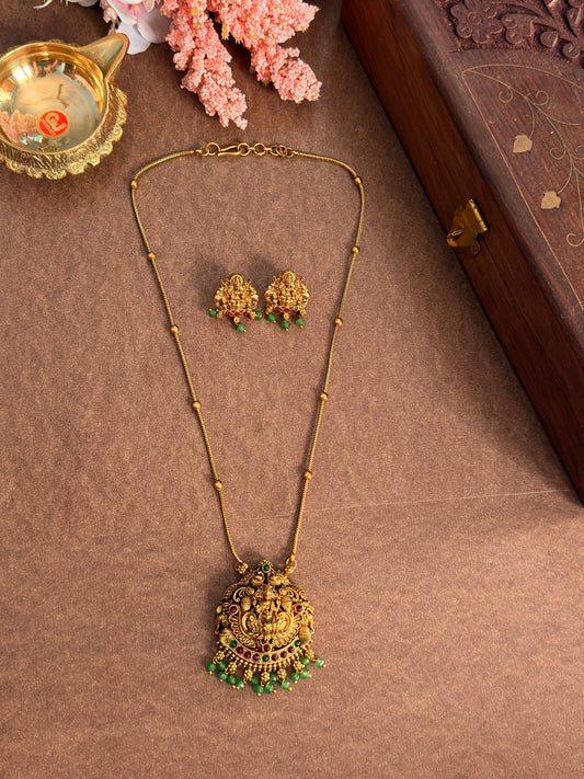 Lakshmi Green Beads short chain SC25