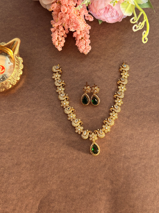 AD Necklace Duck & Flower