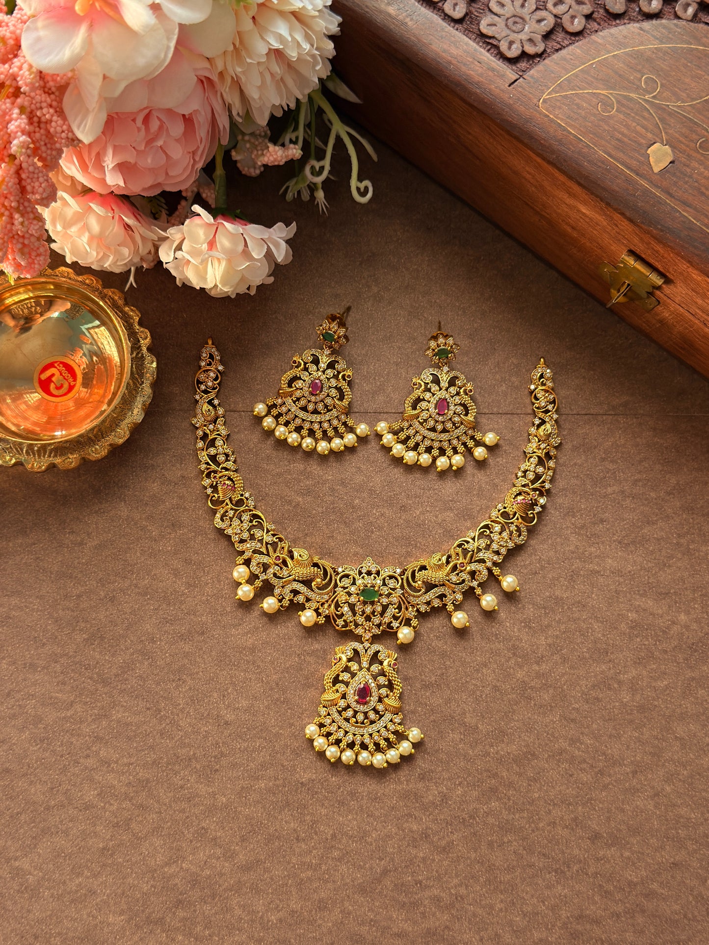 White Pearl AD Necklace