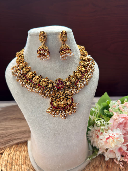 Lakshmi Pendent Heavy Necklace NE24