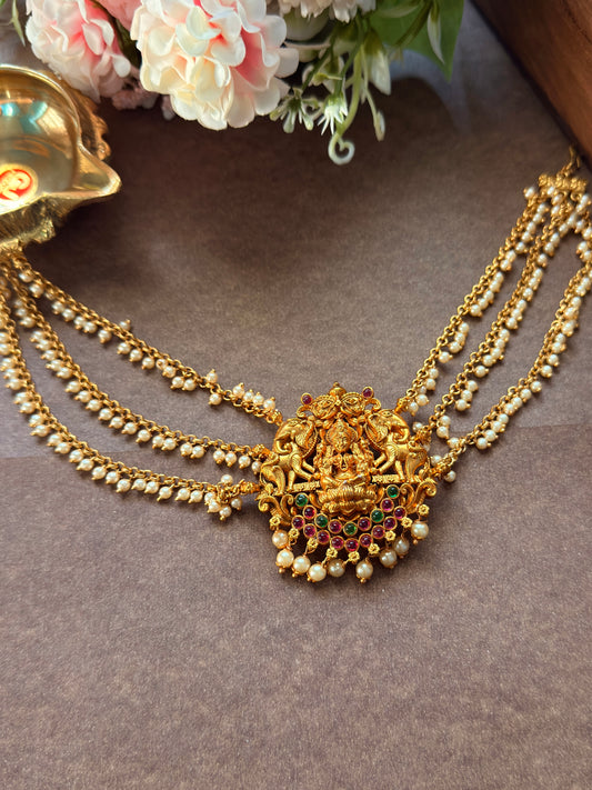 Temple with white Pearl Hair Accessories JD10