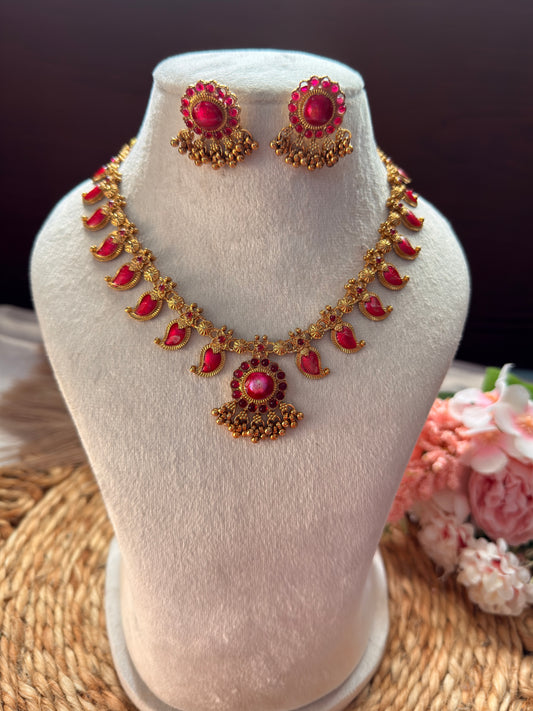 Pink Pallaka Short Chain