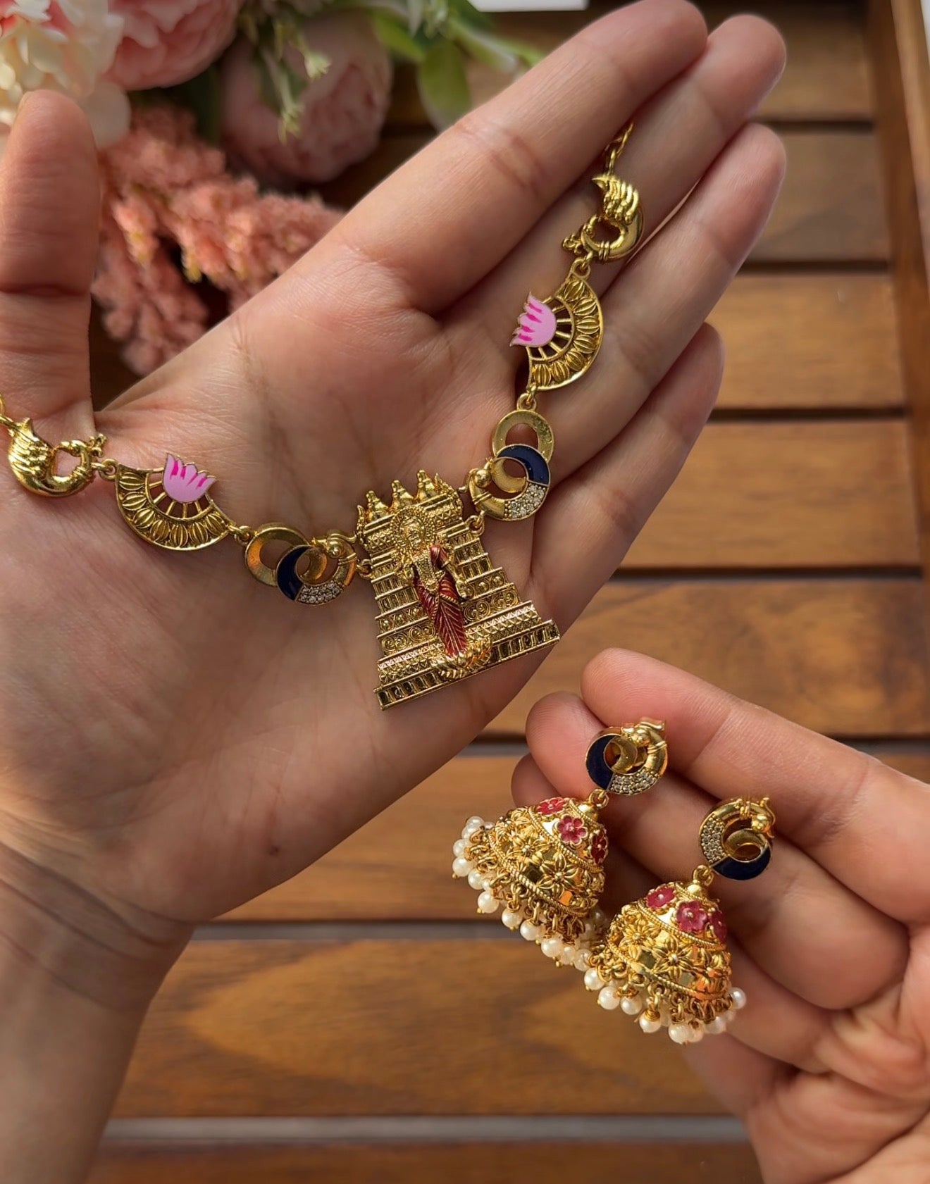 trending kopuram necklace NE21