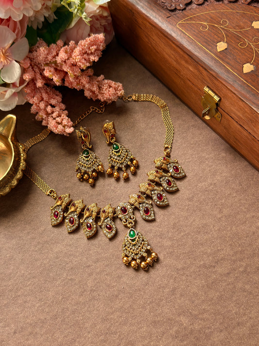 Elephant Head multi necklace NE57