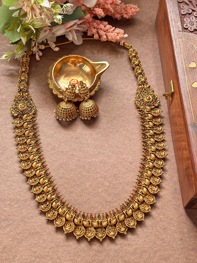 U Shape Coin Bridal set with Peacock Embosed L27