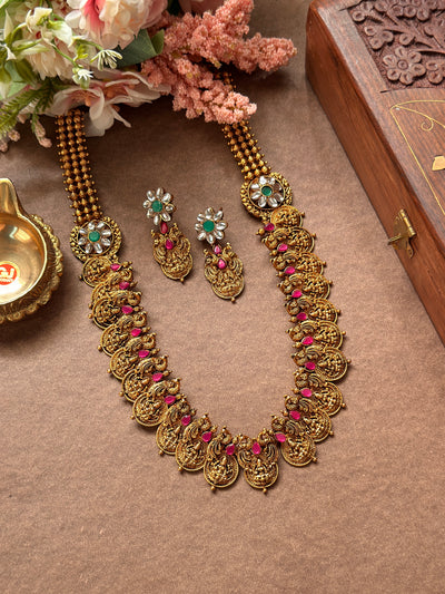 Peacock coin with Ruby stone