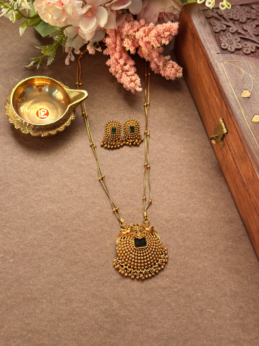 Double Chain with Gold beads SC04