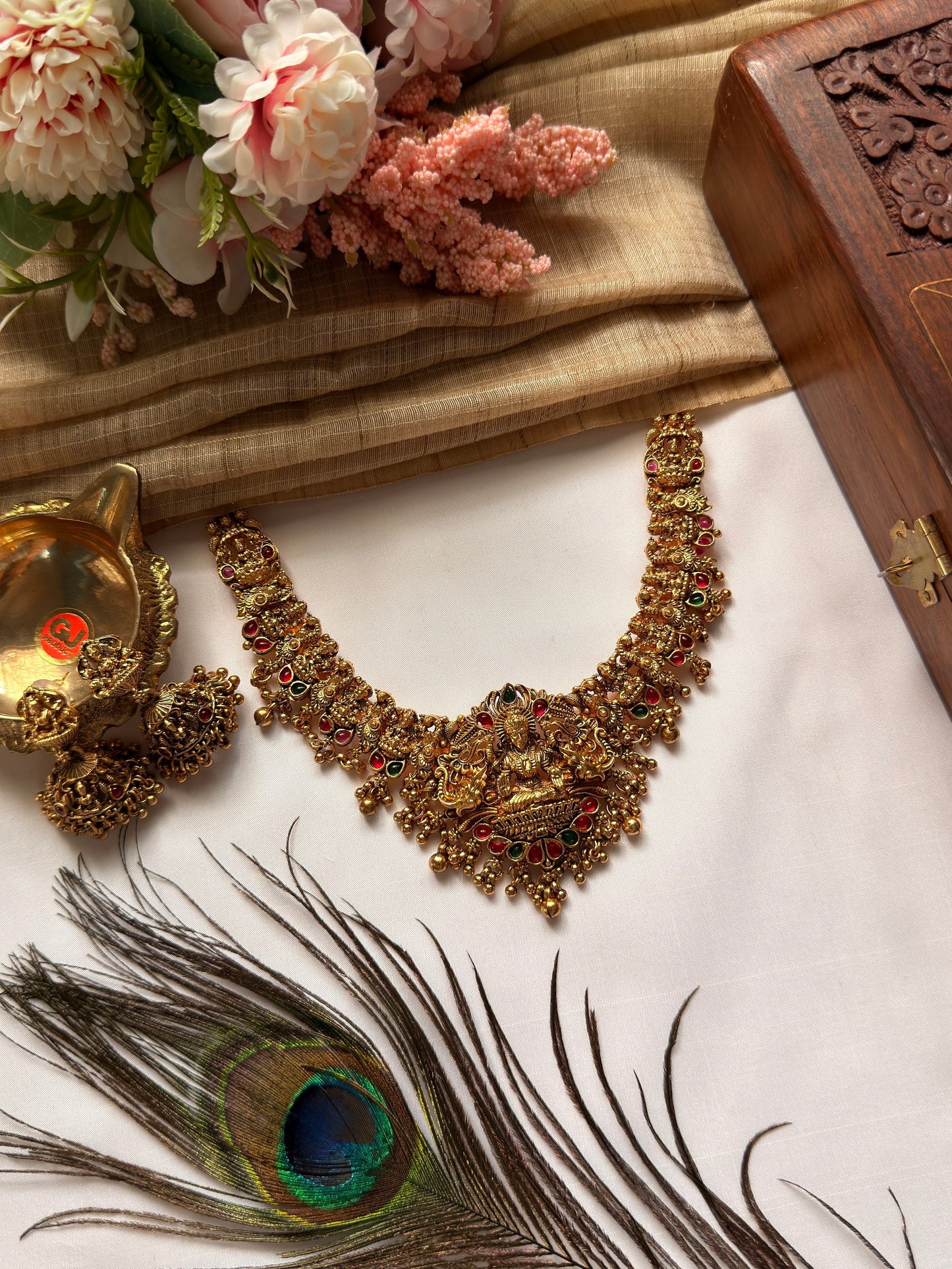 Lakshmi Devi Gold Necklace NE15