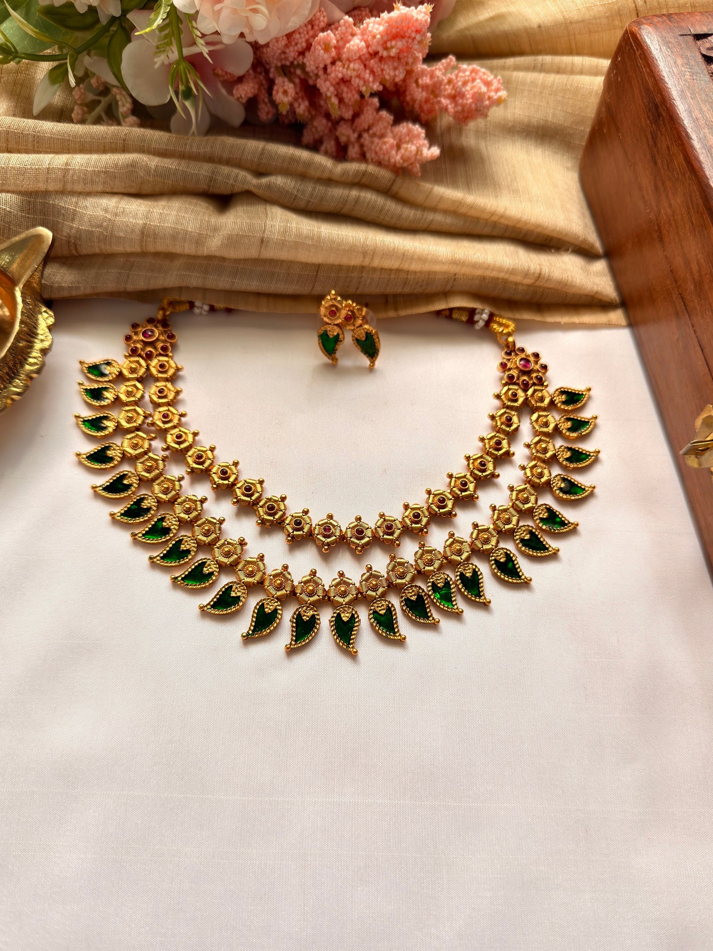 Double Layer Round Mango Necklace NE12