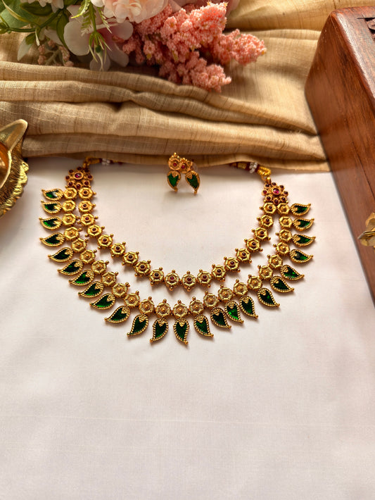 Double Layer Round Mango Necklace NE12