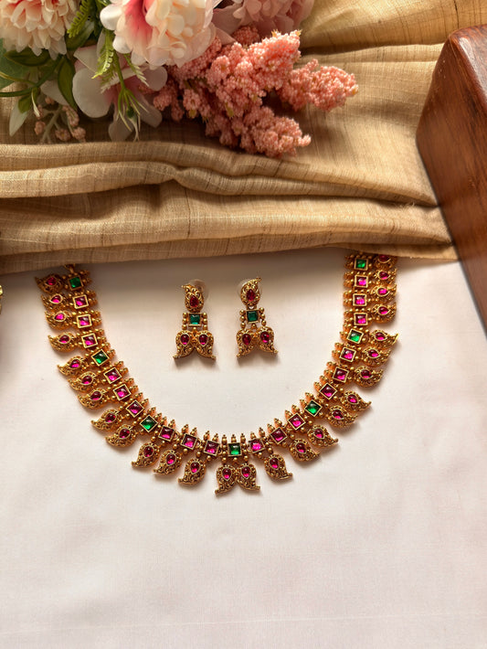 Colorful Mango Stone Necklace NE14