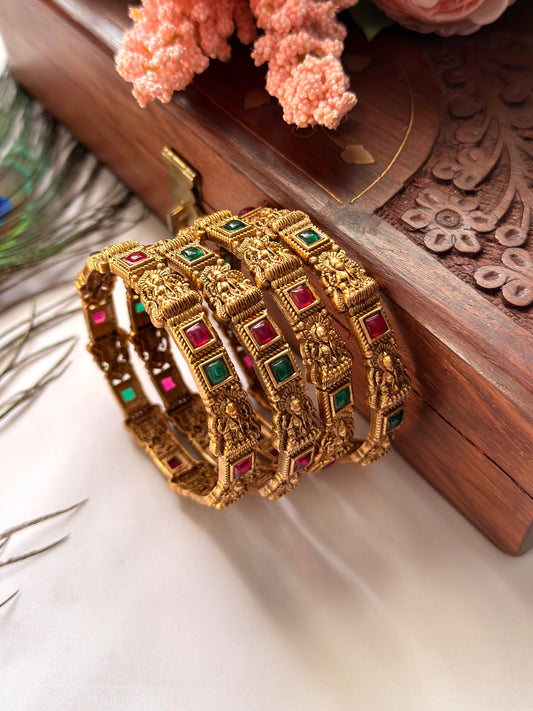 Lakshmi Design with Multi stone Bangles B17