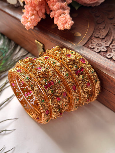 combo bangles Peacock Ruby B03