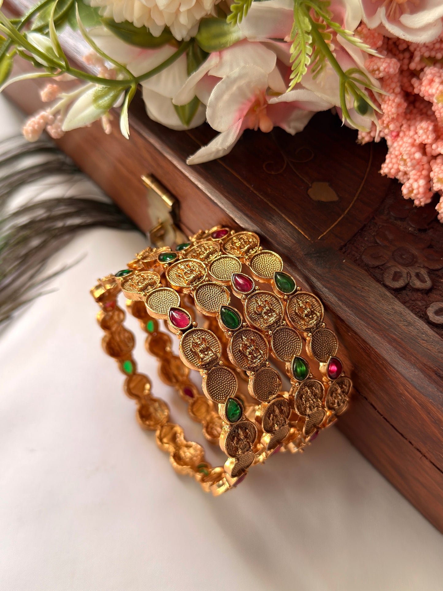 Cute Lakshmi Coin Bangles B40