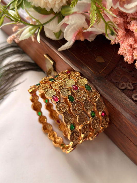 Cute Lakshmi Coin Bangles B40