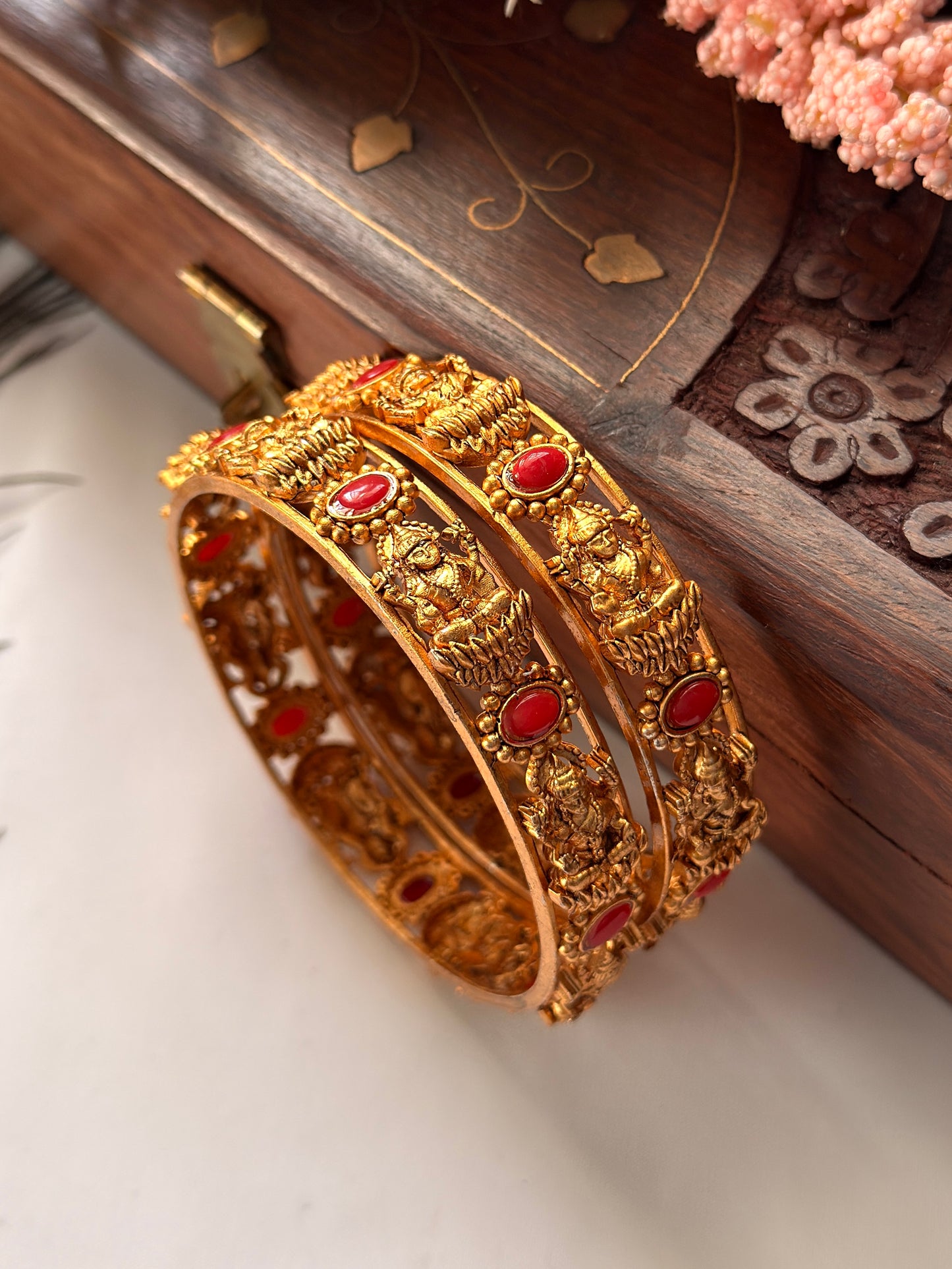 Lakshmi Coral Bangle B43