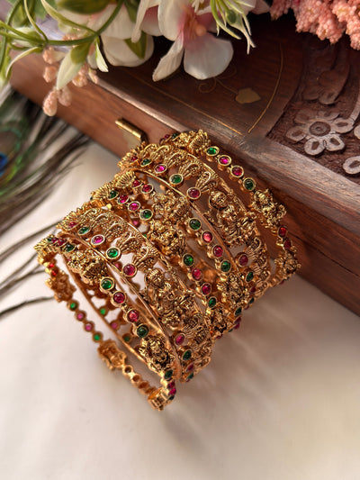 Lakshmi Multi Stone Combo Bangles B09