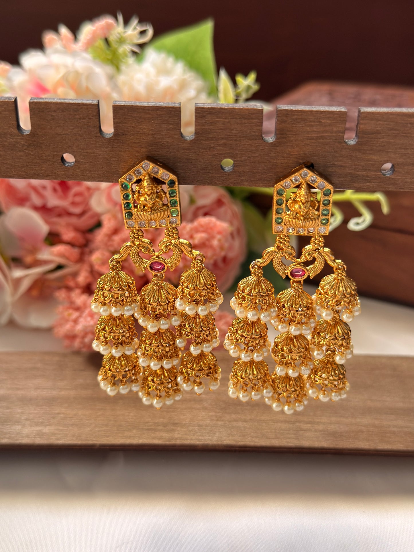 Lakshmi Triple Layer Grand Jhumka EAR15