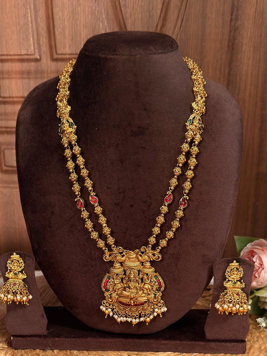Double Layer Lakshmi Long Haaram L18