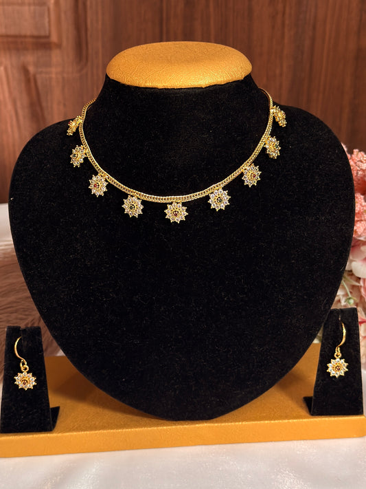 AD necklace MULTI stone pendants DIA41