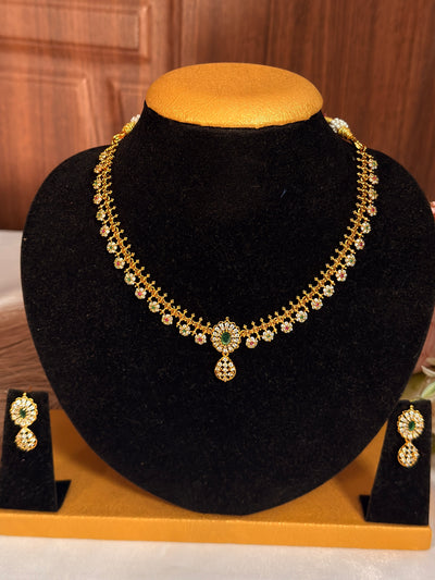 Multi stone small flower AD DIA18