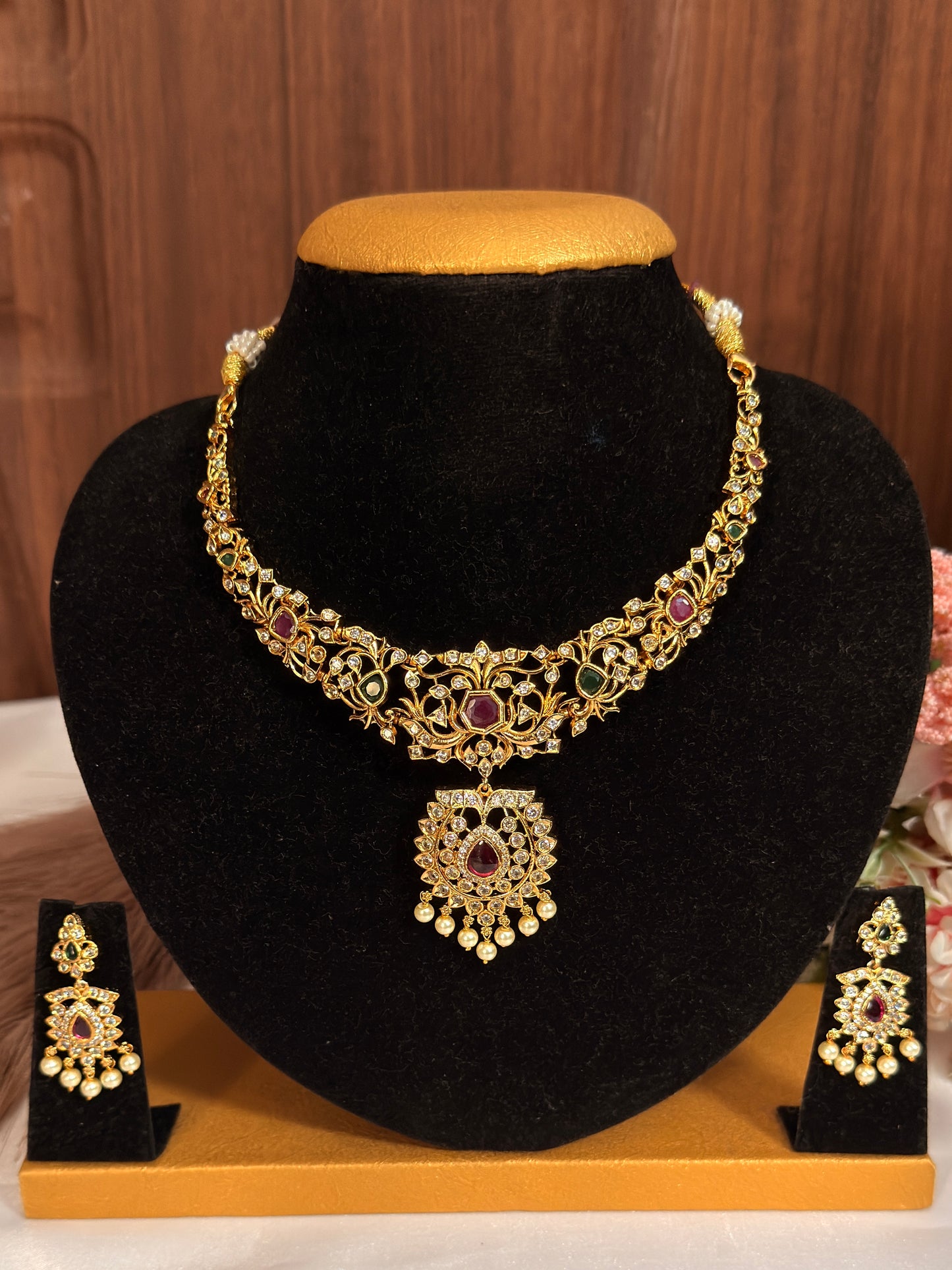 AD stone Multi with pearl DIA08